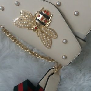 Bee Broadway Leather Clutch